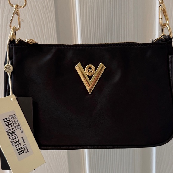 Valentino Orlandi Black Nylon Shoulder Bag with Removable Pouch - Picture 3 of 11